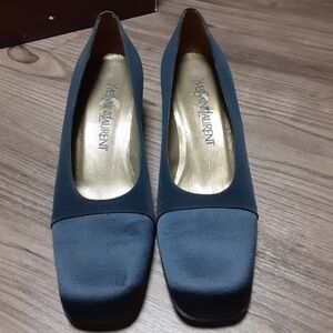 Yves Saint Laurent //  Satin Navy Heels